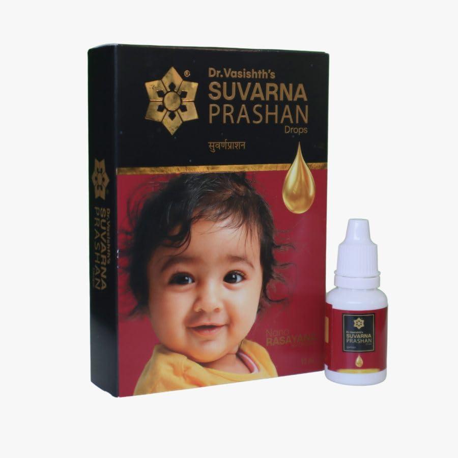 Dr.Vasishth\'s AyuRemedies Dr.Vasishth\'s AyuRemedies Suvarnaprashan Drops 15Ml-100% Ayurvedic Formula For 0-16 Years Fdca Approved Natural Strength & Immunity Booster For Kids(Pack Of 1)