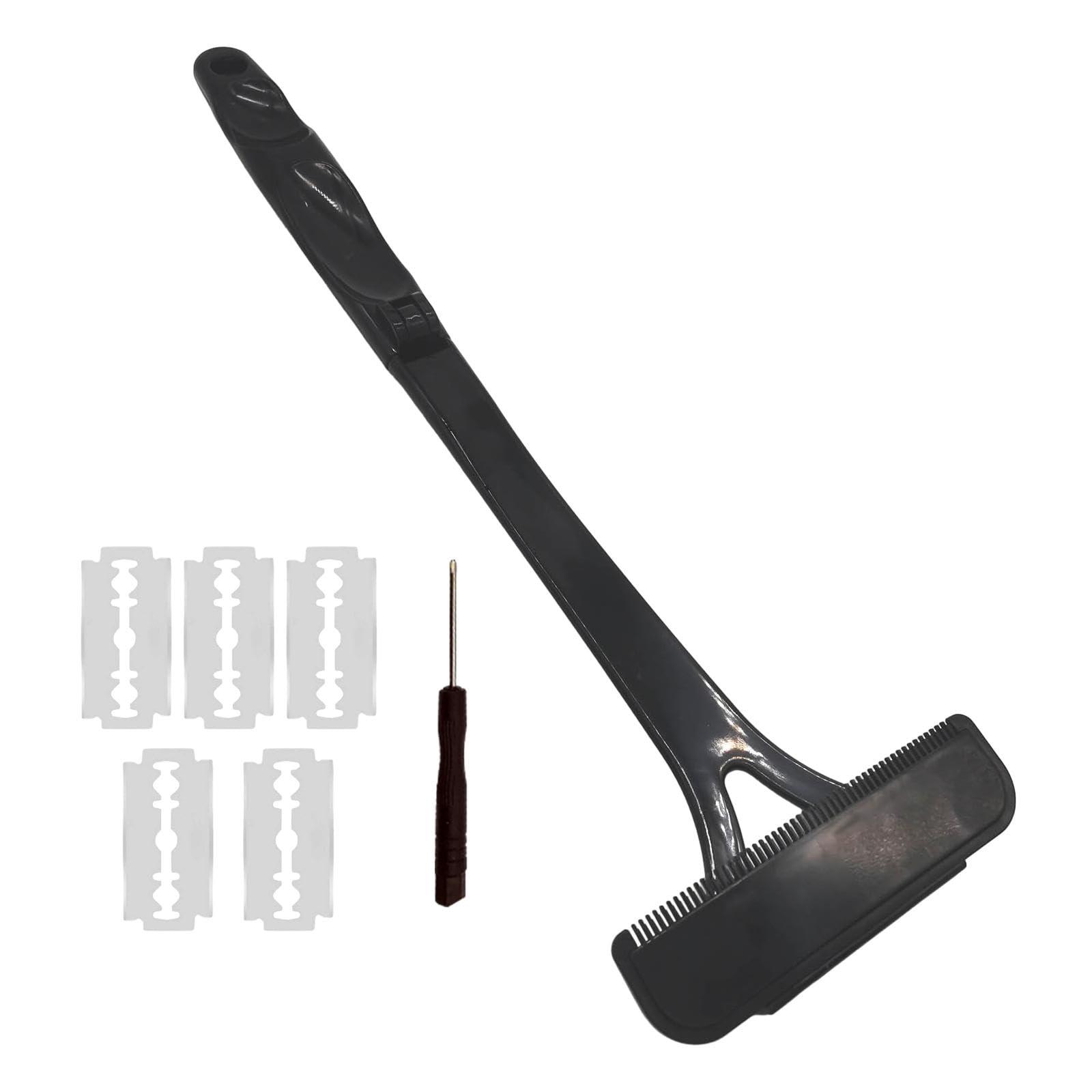 SECRET DESIRE SECRET DESIRE Back Shaver for Men Back Scratcher Leg Ergonomic Handle Body Shaver black
