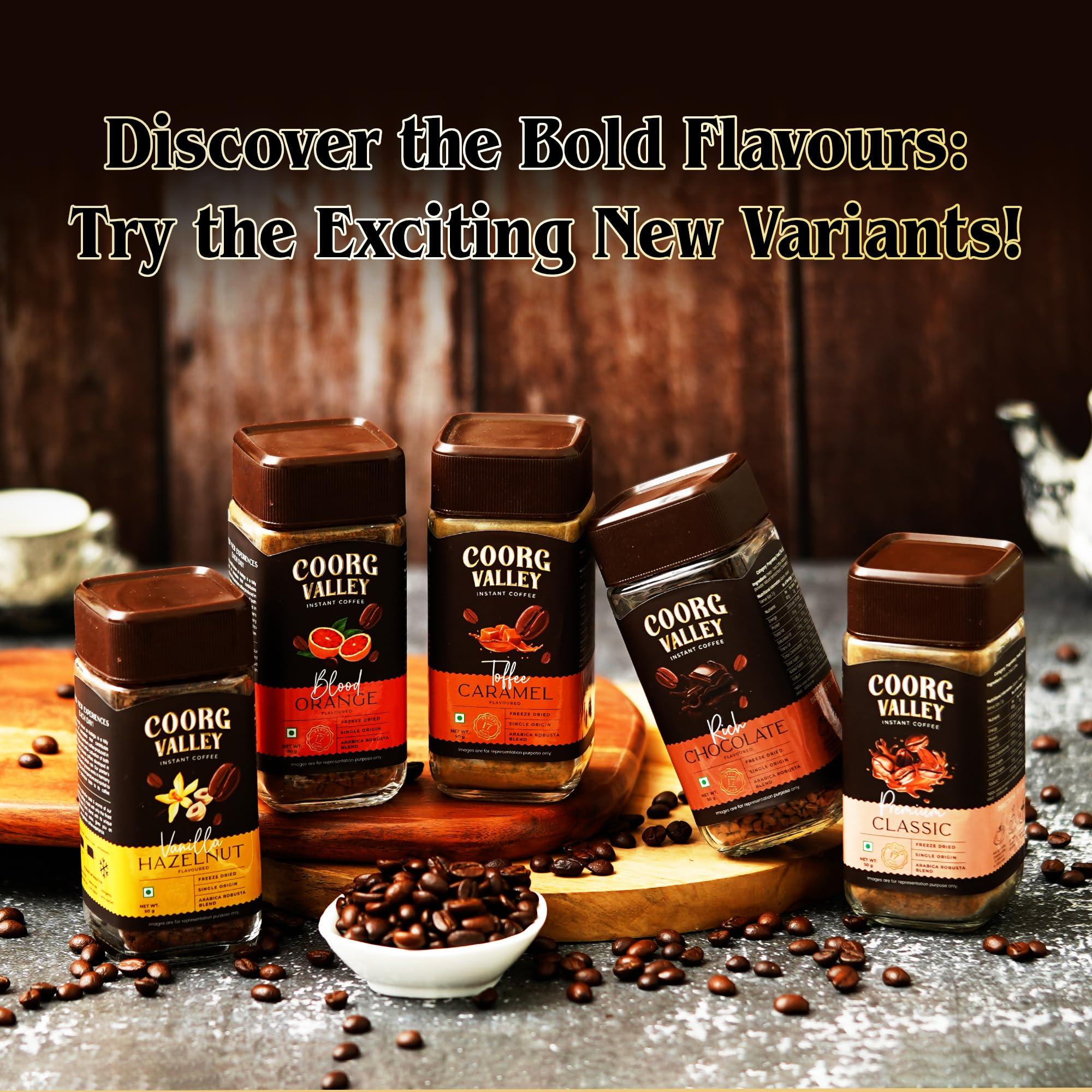 Coorg Valley Coorg Valley Premium Classic Coffee | Arabica Robusta Blend | Freeze Dried Coffee - 50 g (Pack of 1)