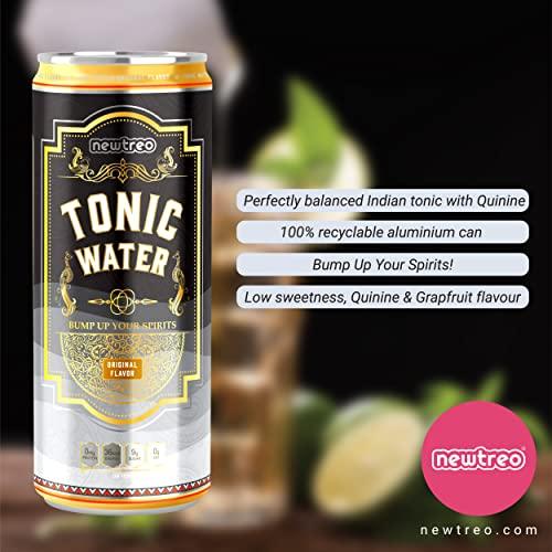 Newtreo Newtreo Tonic Water | Strong Quinine | Indian Tonic | Original Flavour | Pack of 6 x 250ml cans | 100% Recyclable cans