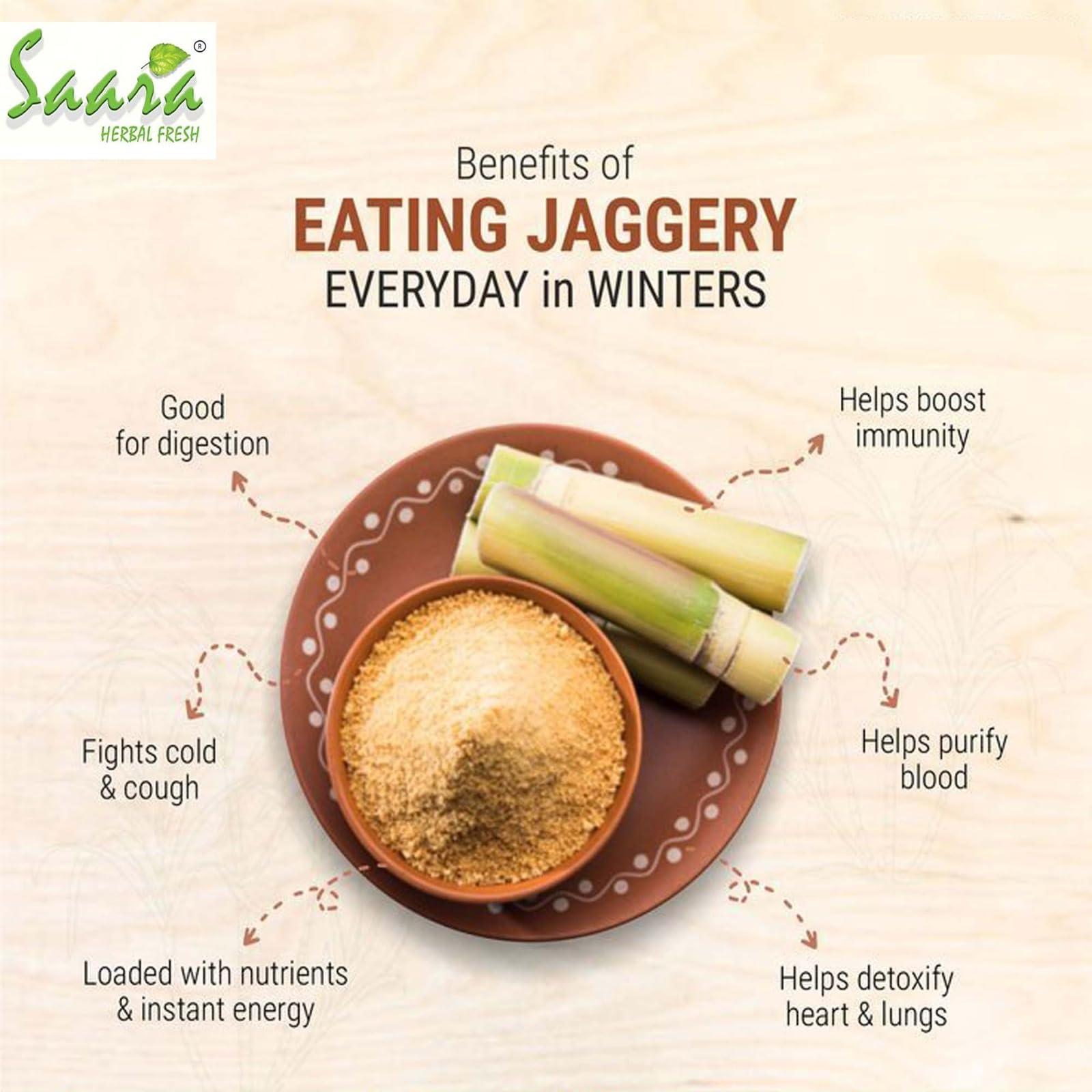 SAARA Saara HERBAL FRESH Pure Country Sugar Powder, 250g, Nattu Sakkarai, Country Brown Sugar, Jaggery, Bellam, Gud Powder,(pack of 2 x 100g, pack of 1 x 50g)
