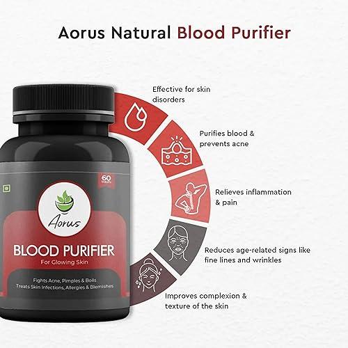 Aorus Naturals Aorus Blood Purifier With 100% Natural Herbs| No preservatives | Skin Wellness Veg 60 Tablets