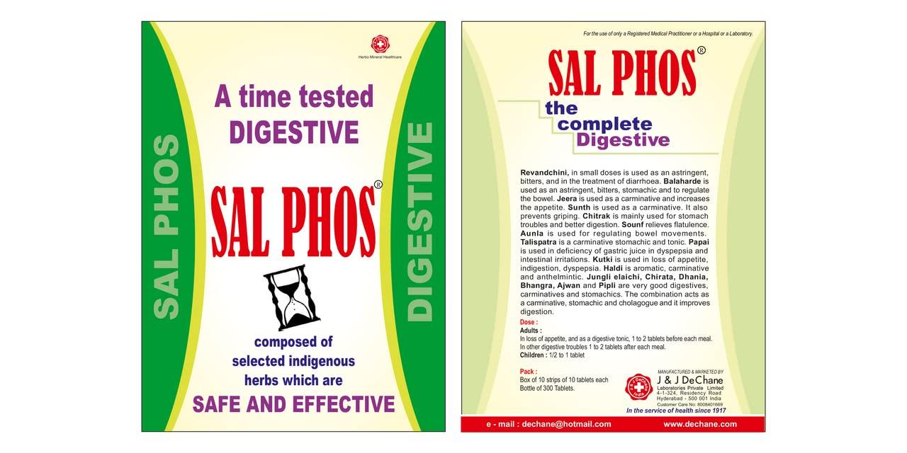 J & J DECHANE J & J DeChane - SalPhos 10 x 10 Tablets - Pack of 3