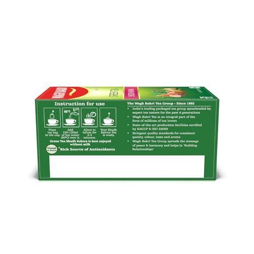 Wagh Bakri Wagh Bakri Green Tea Shudh Kahwa Tea Bag, 25 Tea Bag*2.5G, 62.5 Grams