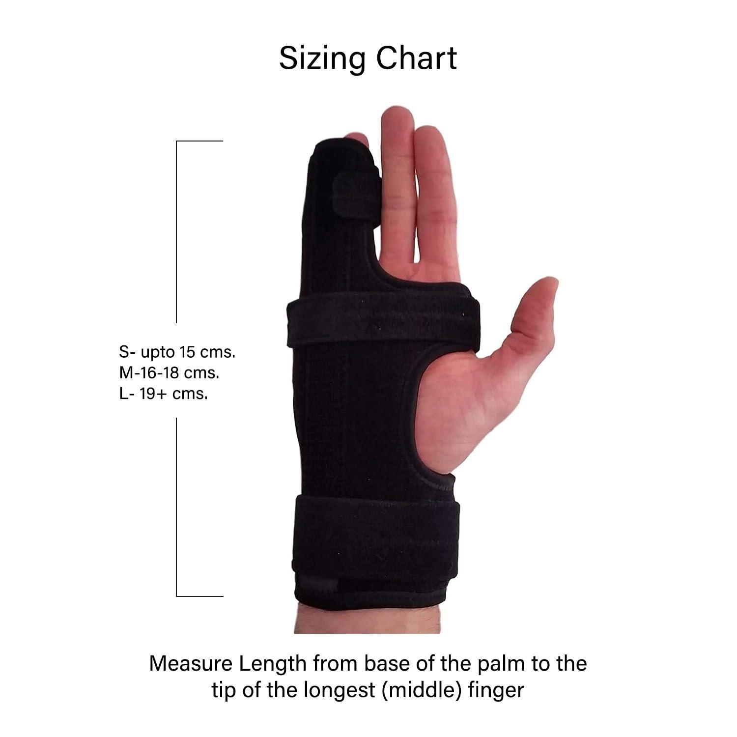 GoodsHealthShop GoodsHealthShop Boxer Finger Splint - Metacarpal Finger Splint Right Removable Splint for Boxers Fracture - Little and Ring Finger Protection - Fits Left or Right Hand Brace (Small,Neoprene)