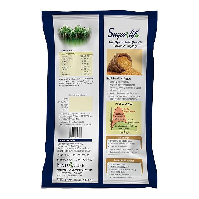 Sugarlif Sugarlif Low GI Herbal Jaggery powder - Orignal Product of Dr C K Nadagopalan - Diabetic Friendly - Low Glycemic Index - Suitable for all.
