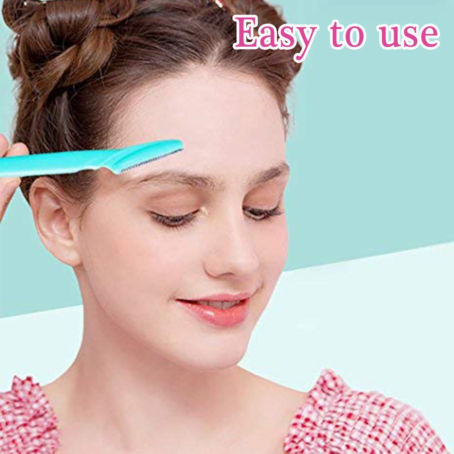 YHmall 12 Pcs Eyebrow Razors Precision Sharpness for Trimming and Shaping Eyebrows - Multipurpose Exfoliating Face Razor and Eyebrow Shaper