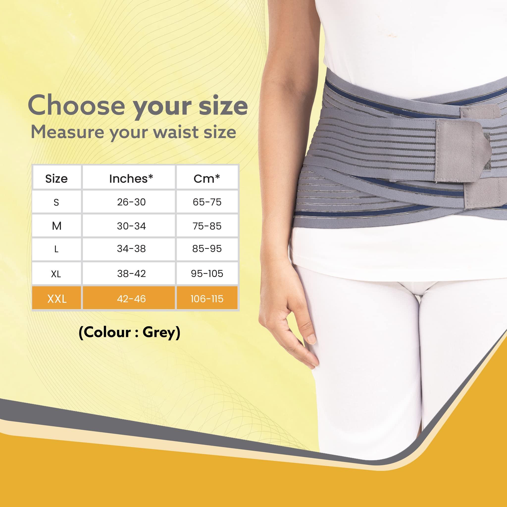 AGARO Cotton Lumbo Sacral Belt With Double Strapping Back Support For Lumbar Spine Lumber Support Belt For Back Pain Relief Back Brace For Men And