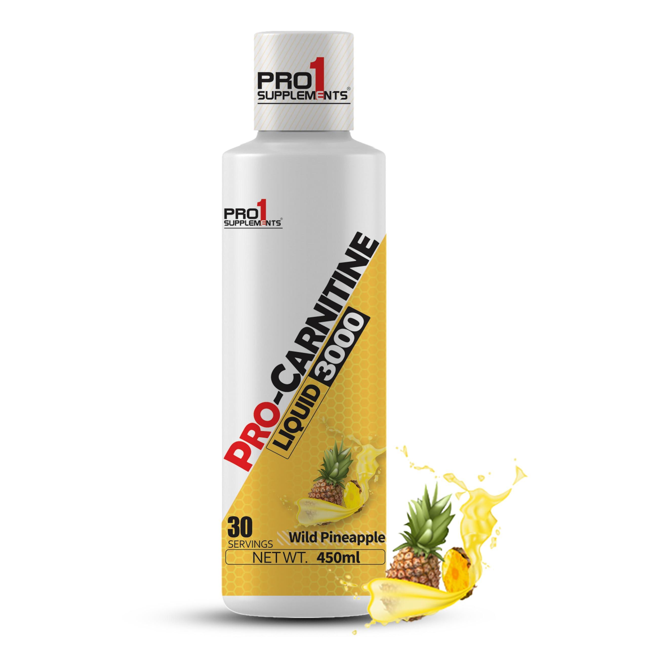 Pro1 Supplements Pro1 Supplement Pro Carnitine 3000mg | L Carnitine Liquid Supplement | Wild Pineapple - 450ml