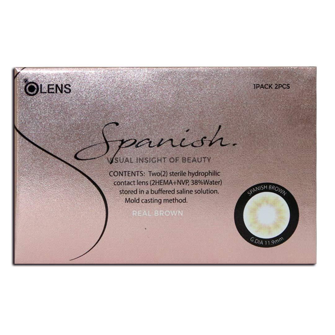 O-LENS O-LENS Spanish Real Brown - Coloured Contact Lens (Monthly Disposable, -2.75 / 2pcs / Real Brown), Natural Looking & Comfy Eye Color Lenses