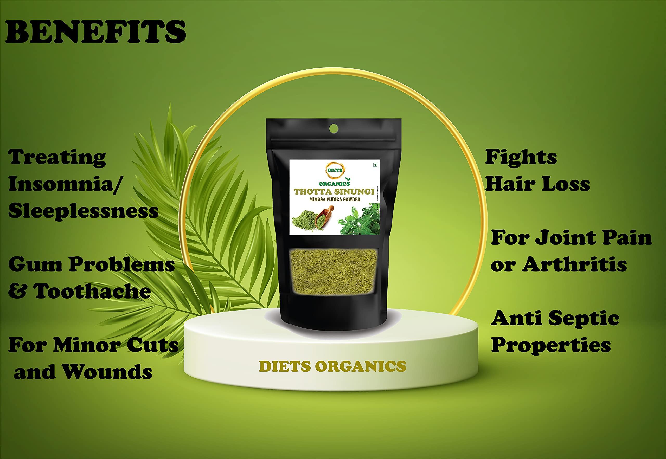 DIETS ORGANICS Diets Organics Thotta Sinungi powder -25 g/Mimosa Pudica Powder/Sleepy Plant Powder/Sensitive Plant Powder/Mudatha Damara/Lajalu/Muttidare Muni/Thottavadi/Ajalikalika-25 G