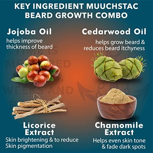 Muuchstac Muuchstac Men's Herbal Beard Growth Oil - 60ml & Refreshing Ocean Face Wash - Fights Acne & Pimple, Skin Whitening & Brightening - 100 ml, Sulphate & Paraben Free