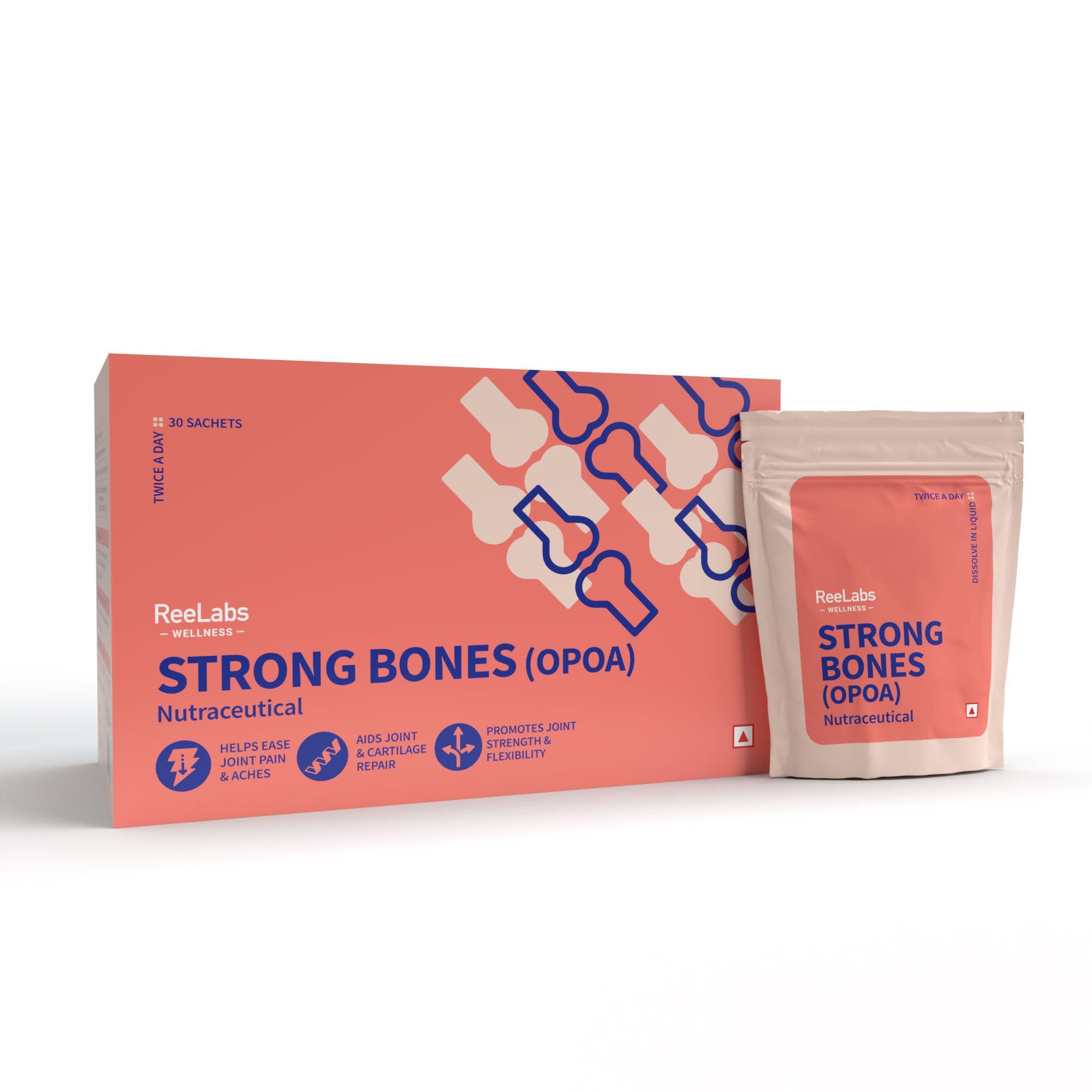ReeLabs ReeLabs Wellness Strong Bones (OPOA) Pre-digested Protein for Bone, Cartilage & Joint Support - 30 sachets (15g each)