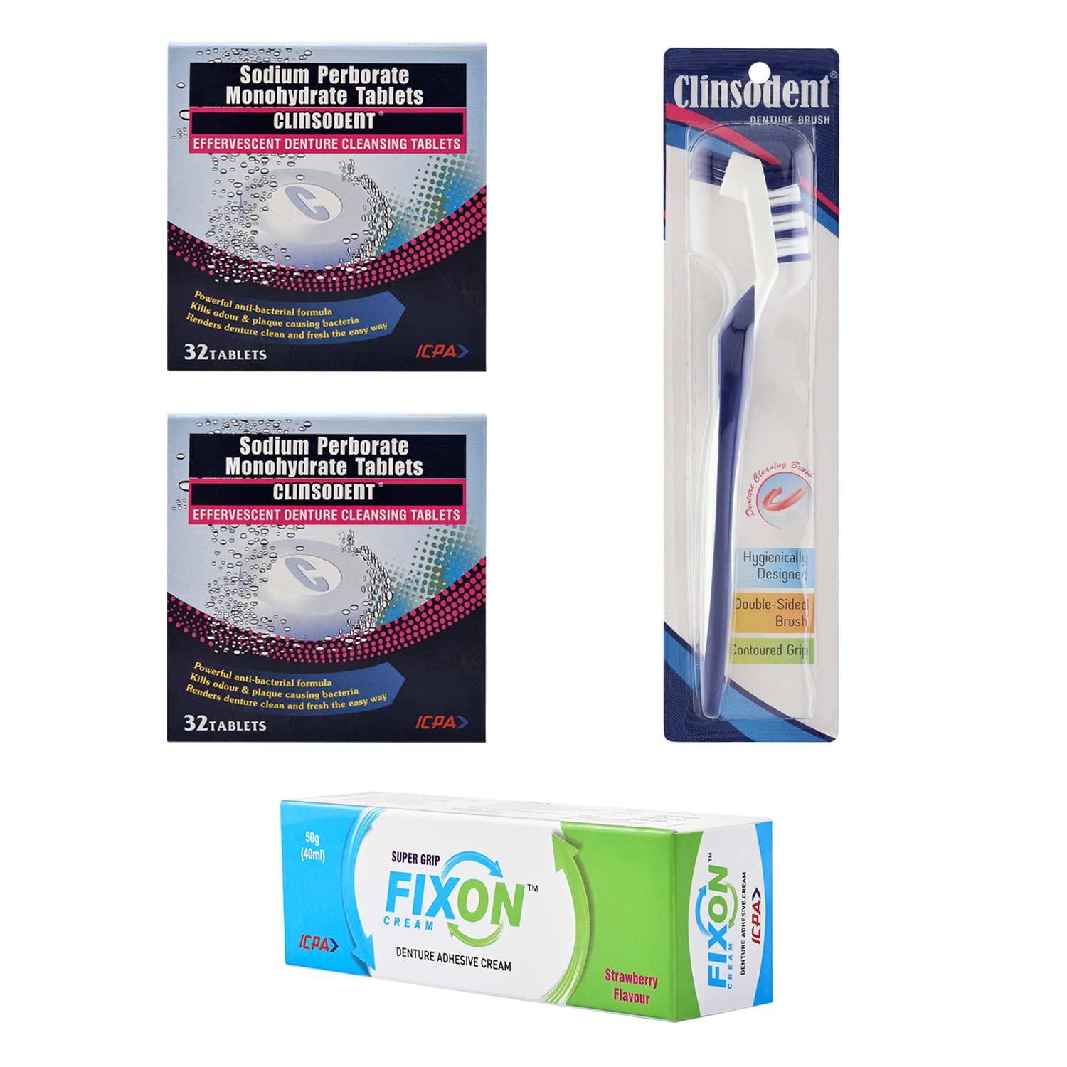 ICPA Replay Denture Cleaning Kit with Storage Container and Adhesive