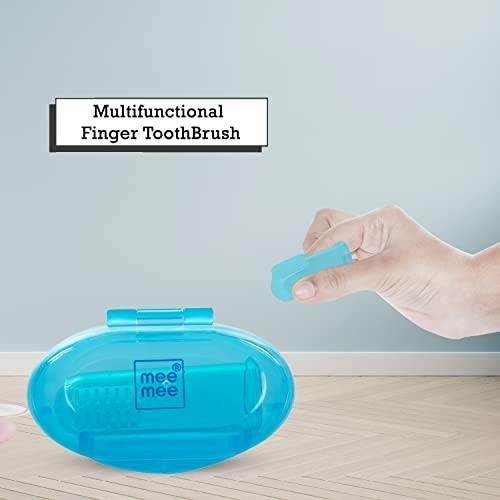 Mee Mee Mee Mee Unique Finger Brush (Blue) for Babies