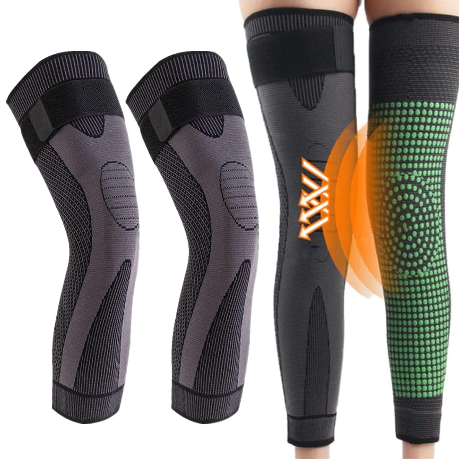 BOLHGF KNEECA Tourmaline Acupressure Selfheating Knee Sleeve,ReduceFast Mugwort Acupressure Detoxing Shaping Knee Pads,Tourmaline Acupressure Self-heating Shaping Knee Sleeve,For Men & Women (S, BLACK)