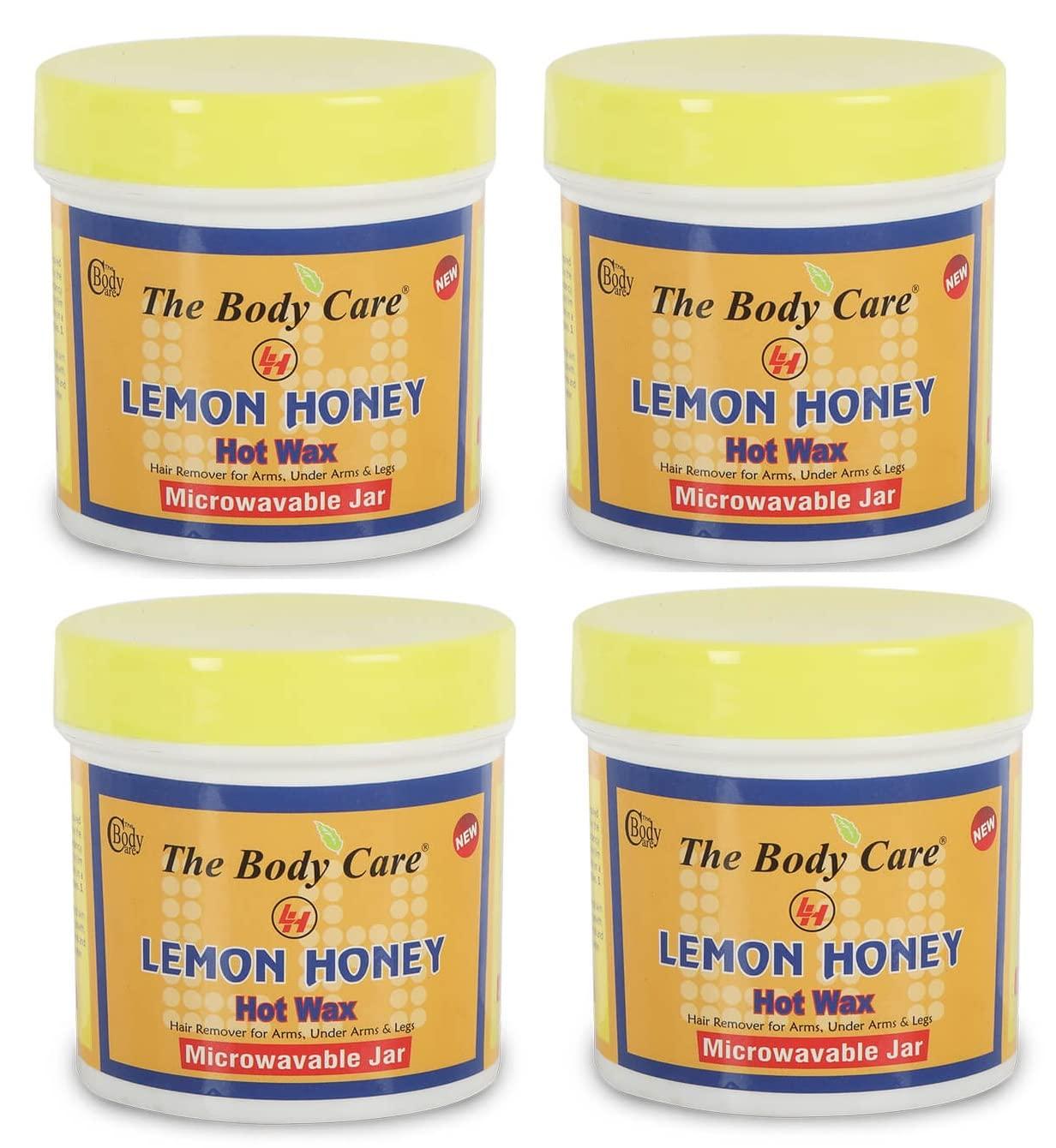 BODYCARE The Body Care Microwavable Lemon Honey Hot Wax - 200g (Pack of 4) | Effective Hair Removal