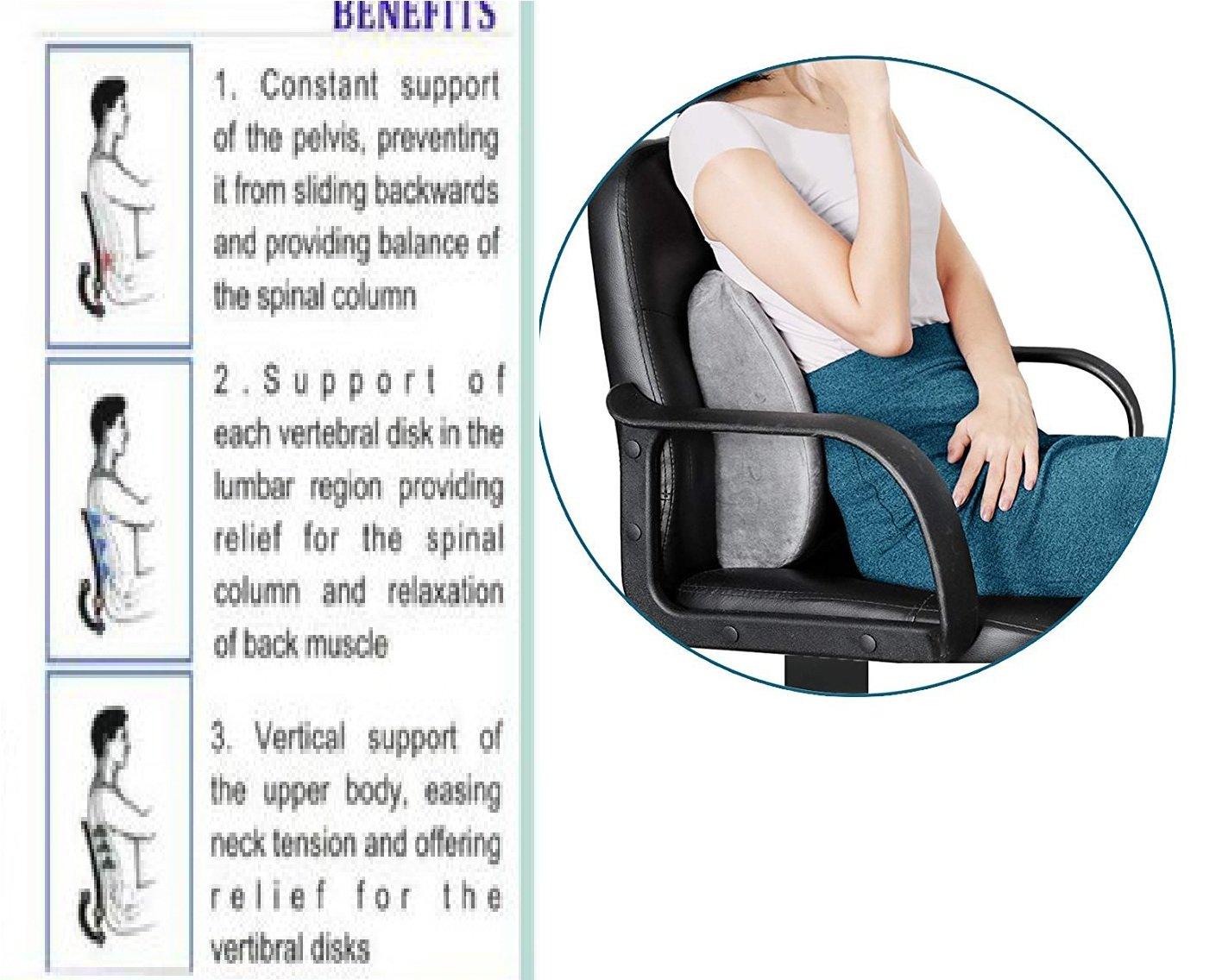 Orthowala Orthowala Car Backrest - Support For Chair And Car Seat For Back Pain -Medium Size