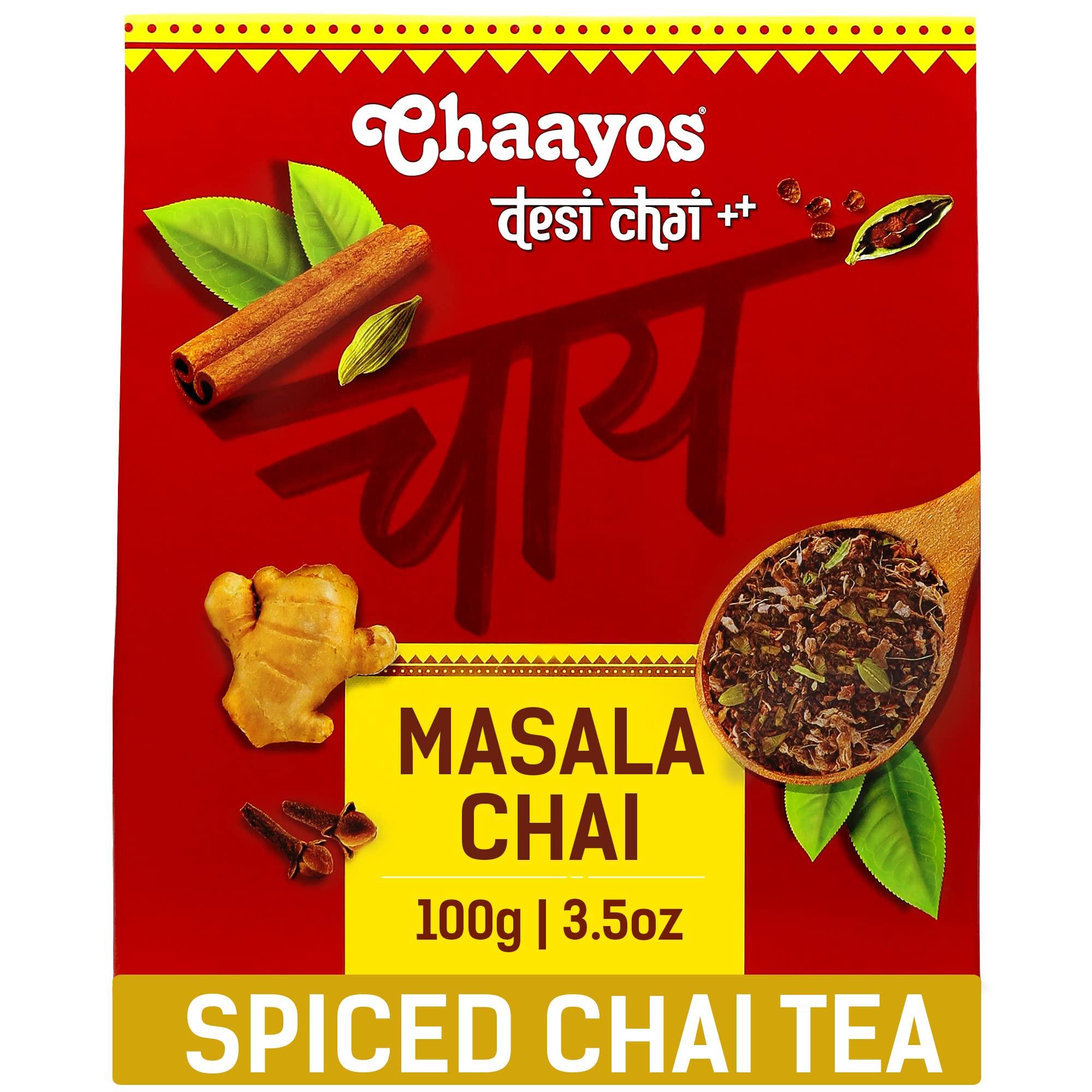 Chaayos Chaayos Masala Tea - Premium Chai Patti with 100% Natural Spices - 100g [50 Cups] | Masala Chai Patti | Chai Masala | Assam Tea