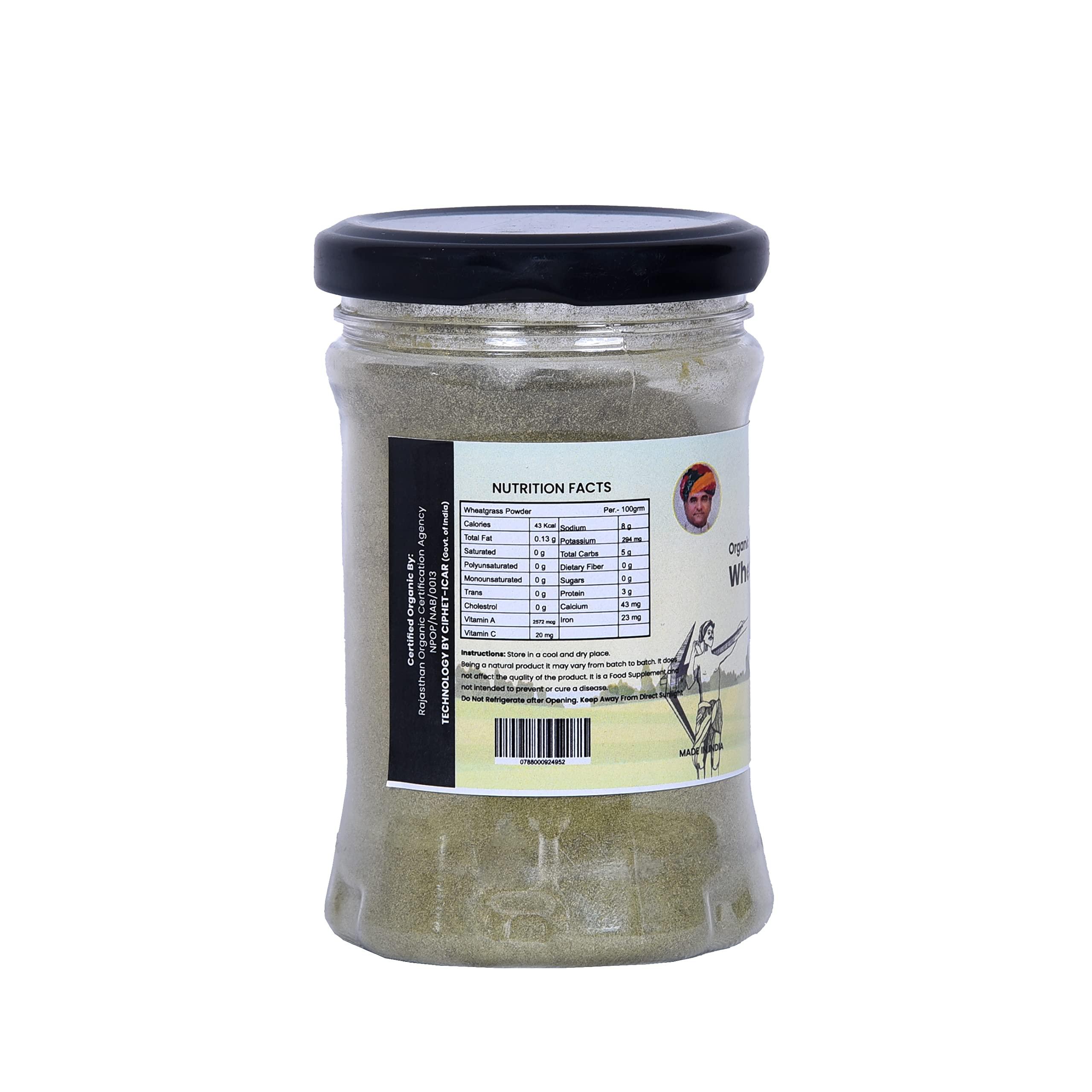 Vedanta Vedanta 100% Organic Wheatgrass Powder 100 Gm | Immunity Booster, Detoxification, Superfood | Pack of 1