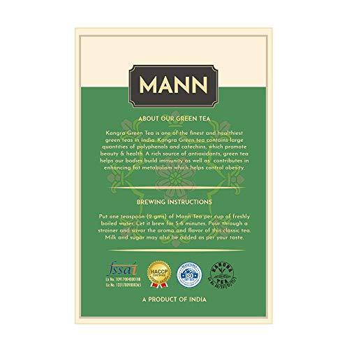 Mann Tea Mann Tea Kangra Green Tea Loose Leaf Himalayan Whole Leaf Tea, 250 g