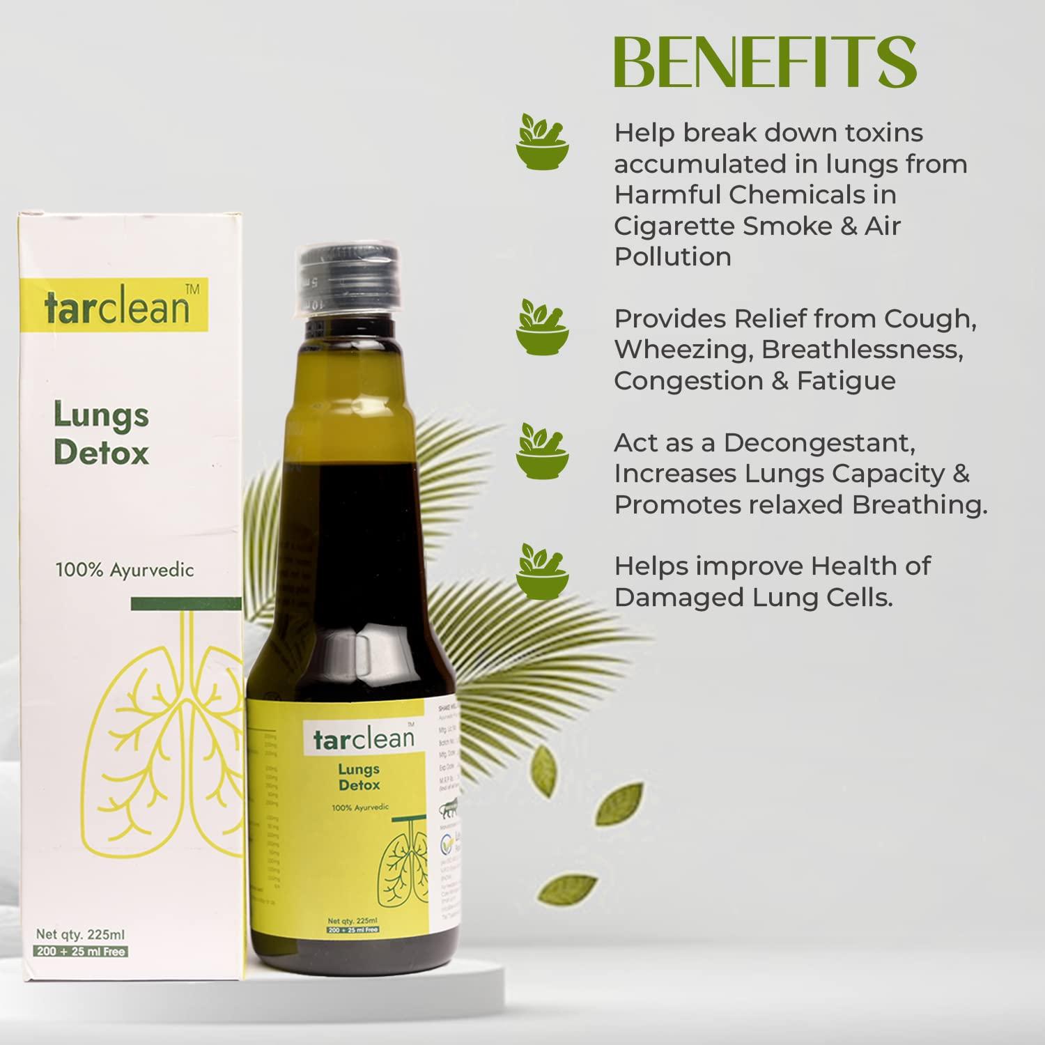 Le-vanza Food & Herbals Le-vanza Food And Herbals Lungs Detox For Smokers Lungs Detox Supplement Lung Cleaner For Smokers Ayurvedic Syrup For Tar & Pollution Toxins lungs detox 225ml (Pack Of 1)