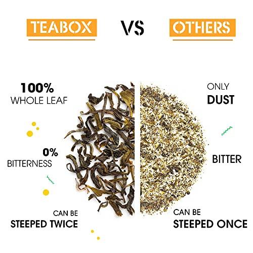 Teabox Teabox Organic Turmeric Ginger Tulsi Green Tea 100 grams | For Immunity Boosting, Digestion and Sore Throat | 100% Whole Leaf Tea, 0% Bitterness