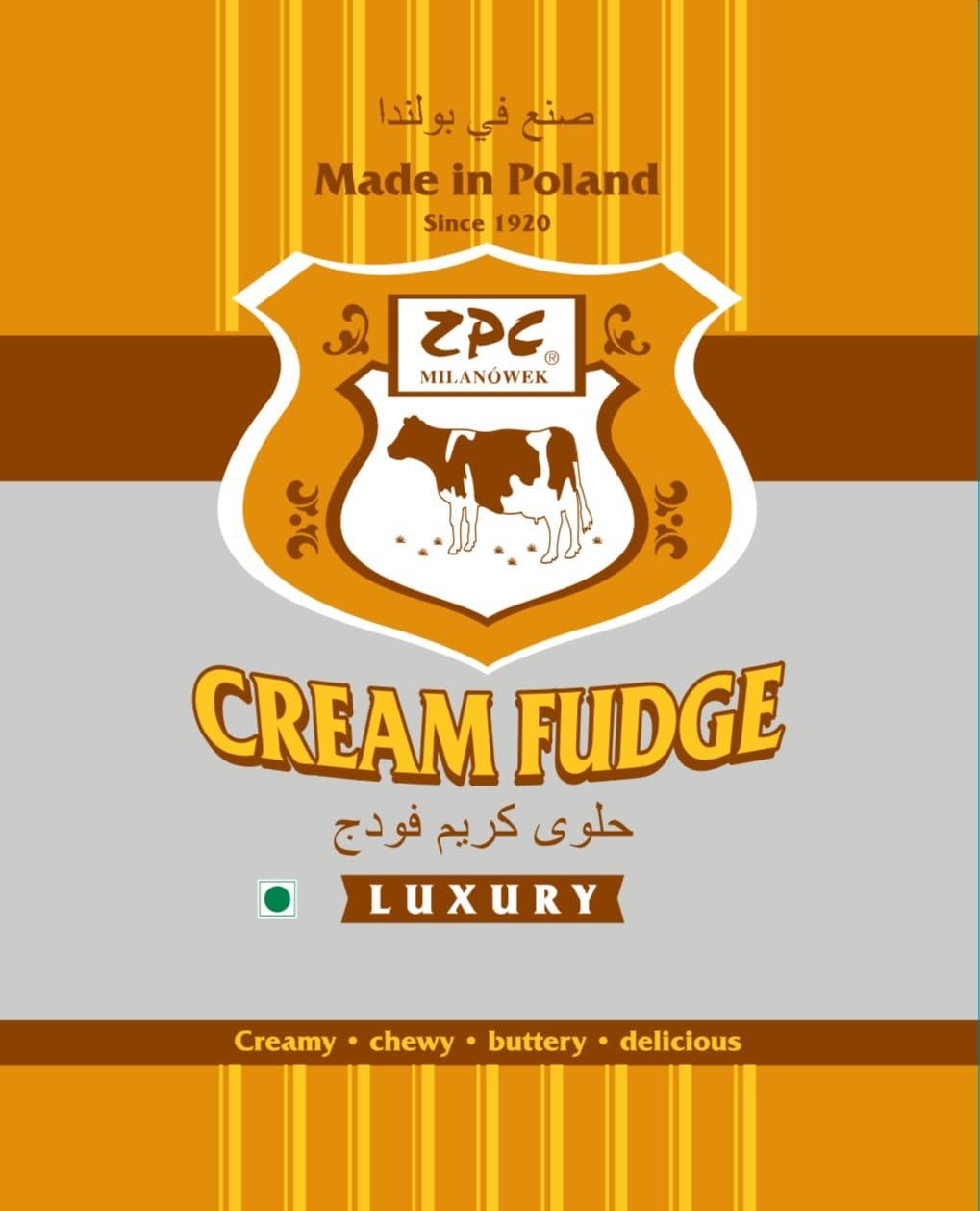 Zpc Milanówek Zpc Milanwek Cream Fudge Luxury,150G Pack Of 2 (Made In Poland) Glacier Poland Cream Classic Toffee/Fudge Creamy&Chewy/Buttery Delicious/Real Butter Toffees/Birthday Party Gift Toffee