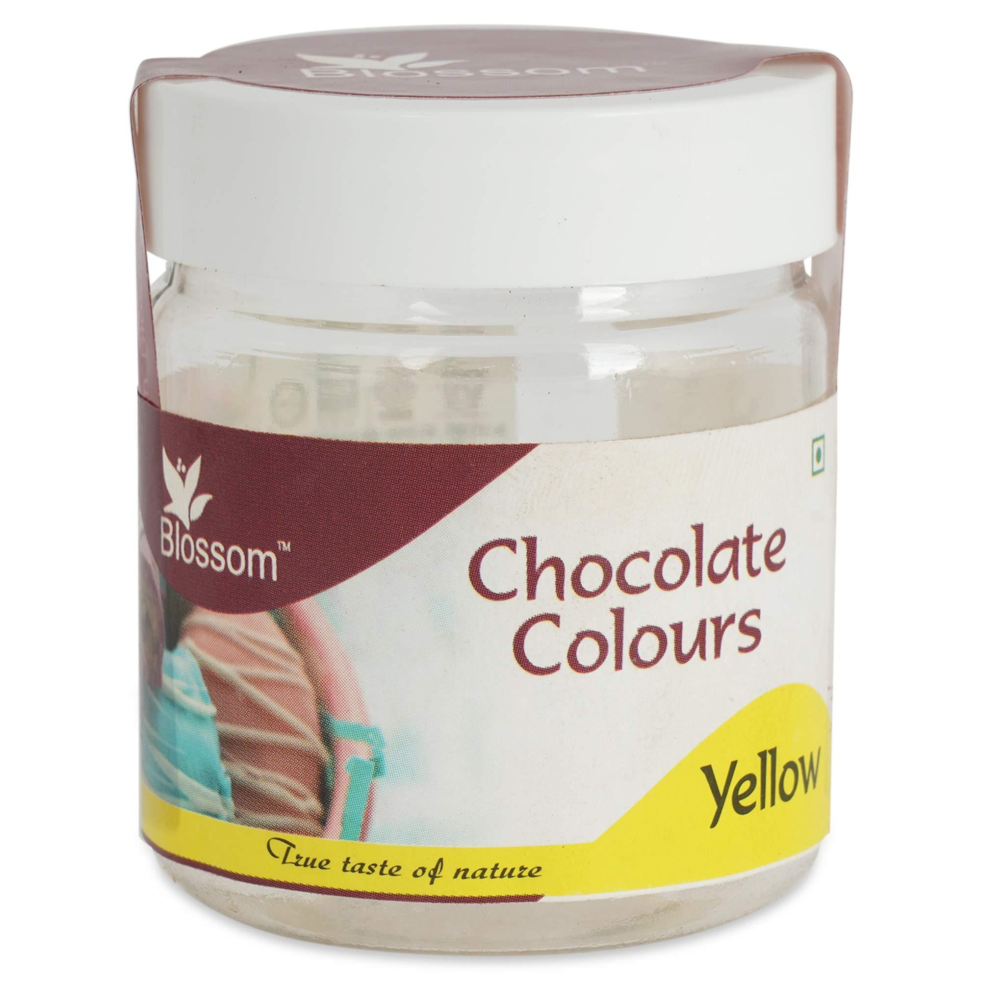 BLOSSOM BLOSSOM Chocolate Colour Powder for Colouring Cake Chocolate- Yellow, 20 gm