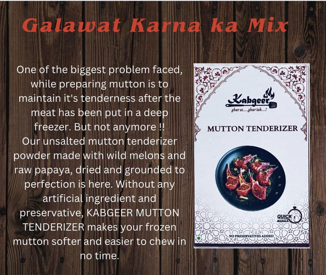 Kabgeer Kabgeer Mutton Tenderizer Powder | Speciality Powder | Raw Papaya | Kachri | Galawat ka Powder | No Added Preservatives | No Flavour - 50 gram Pack