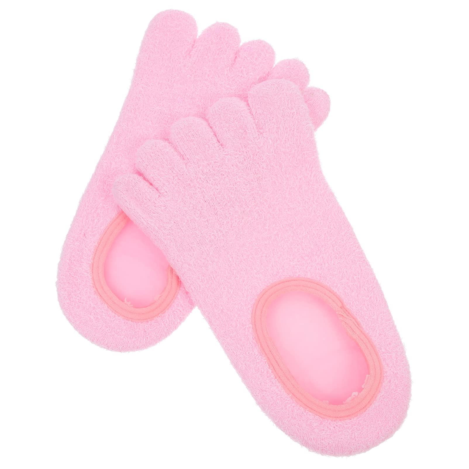 FOMIYES FOMIYES 5 Toe Moisturizing Gel Socks Soft Moisturizer Sock Lotion Spa Pedicure Socks for Healing Dry Cracked Heels Dry Feet Calluses Cuticles Rough Skin Dead Skin