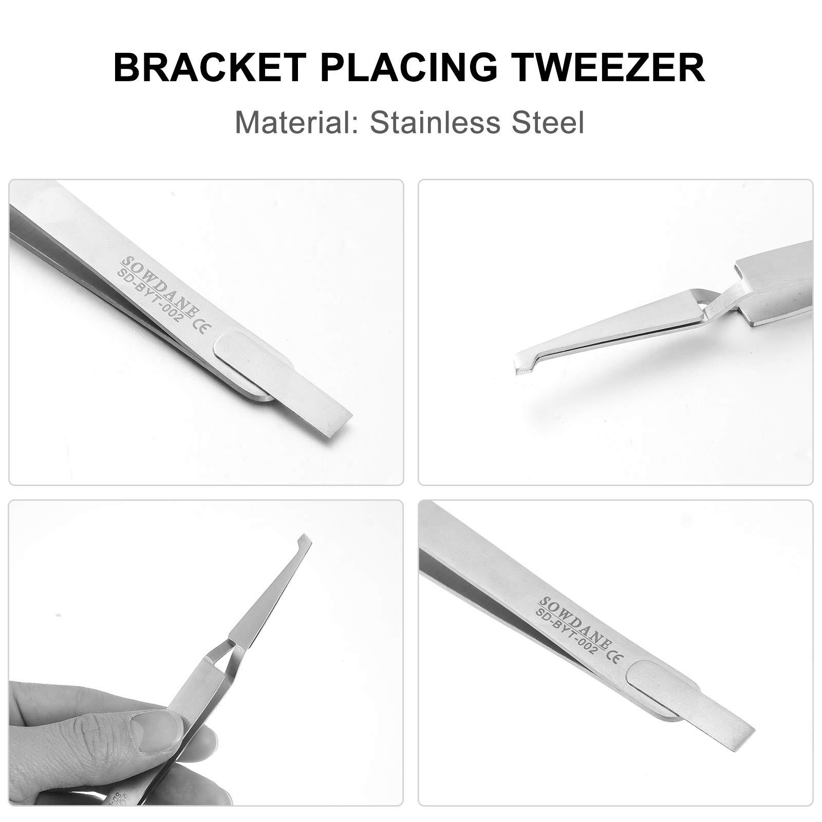 HEALLILY Orthodontic Bracket Placer Bracket Self Holder Tweezer Orthodontic Instrument