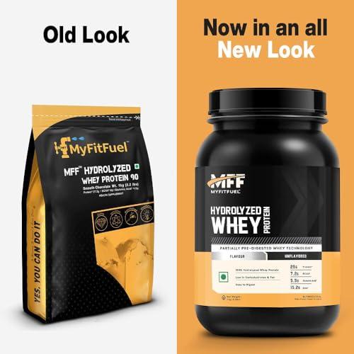 MyFitFuel MyFitFuel Hydrolyzed Whey Protein Powder | 1 Kg, 30 Servings (Unflavoured) | Pre Digested Protein