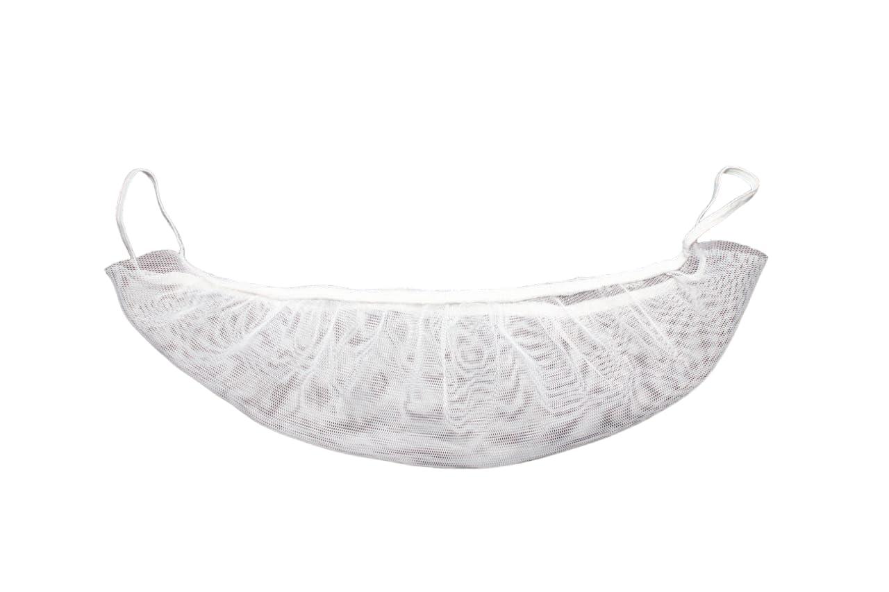 SubaA SuBaA Premium White Washable Hairnet Beard Cover - Breathable Fabric, Lightweight - 50pcs - Ideal for Food & Processing Industries, Hotels Hygiene | Reusable, Protective Beard Nets for Men (50)