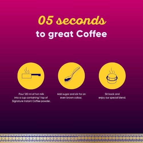 VS MANI & CO. VS Mani & Co Signature Instant Coffee Powder - Pack of 1 (100 gm) Makes 60 Cups - 60% Coffee and 40% Chicory - Strong and Aromatic Signature Instant Coffee, No Added Preservatives | Sugar |Flavours