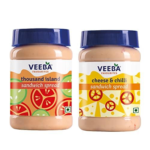 Veeba Sandwich Spreads Combo Cheese n Chilli, 250g and Thousand
