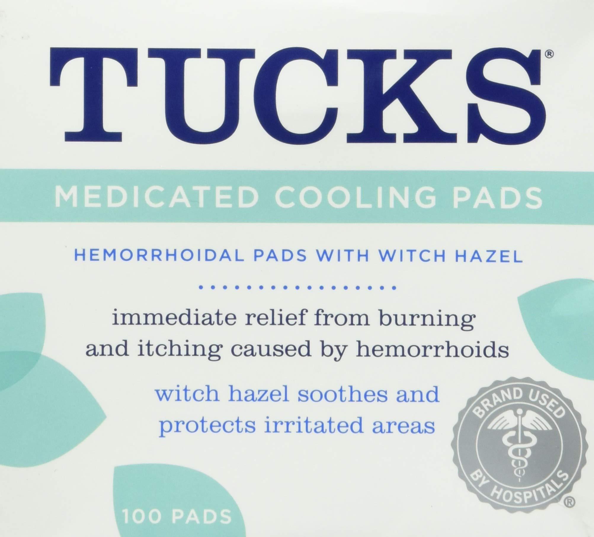 Tucks Tucks Medicated Witch hazel hemorrhoidal Pads, 100 Count Pads