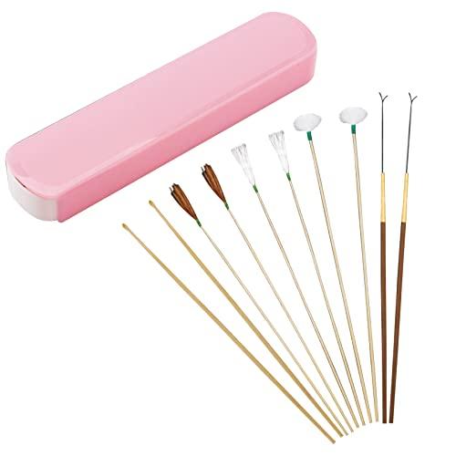 RYAP Ear Massage Set Earwax Cleaner Kits Goose Feather Stainless Steel Earpick Wax r Lnous Ear Pick Curette Goose Feather Ear Pick Ear Cleaner Spoon Spiral Ear Clean Tool