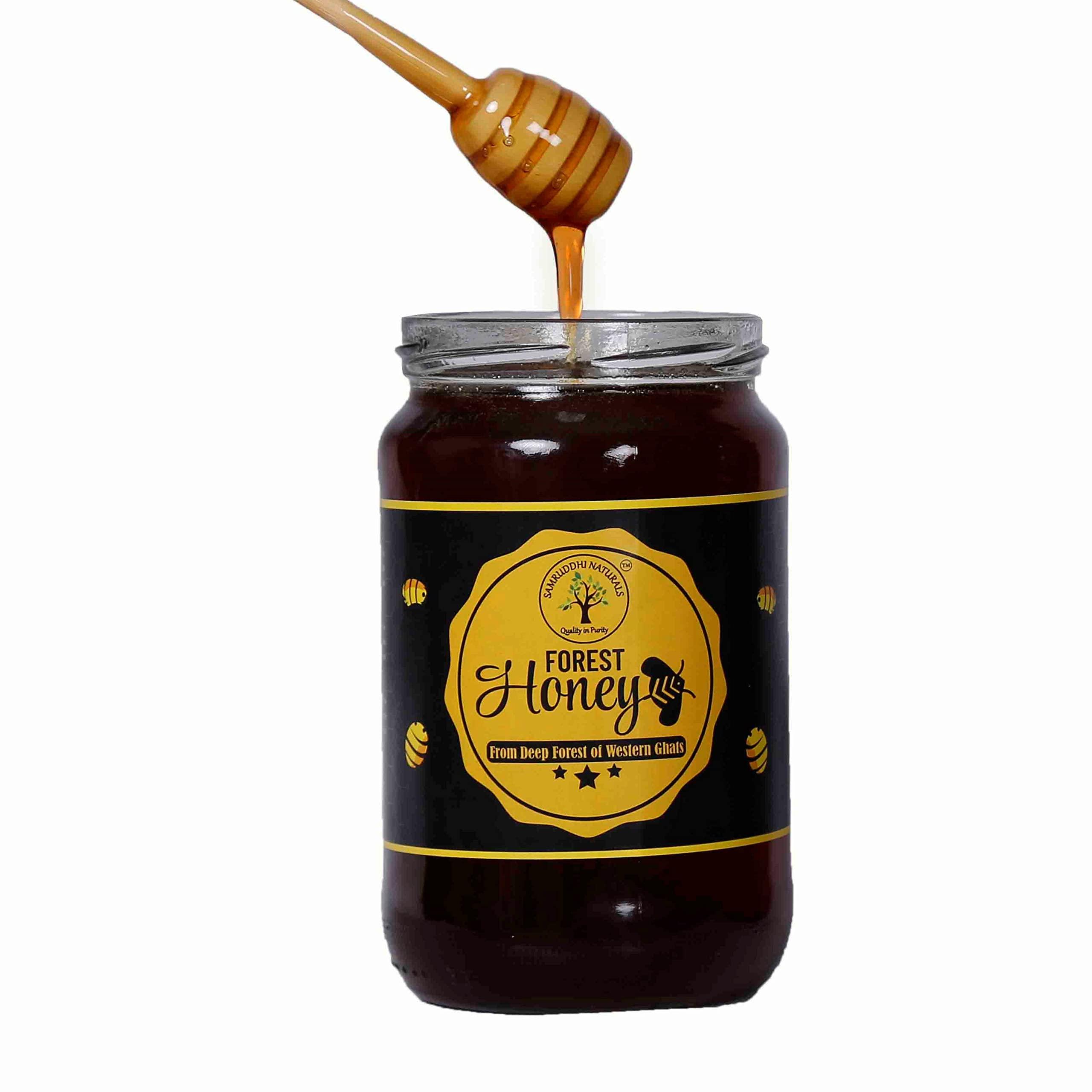 SAMRUDDHI NATURALS SAMRUDDHI NATURALS - Raw Unprocessed 100% Pure Deep Forest DARK Honey from Apis Serena from Western Ghats|Immunity Booster|Lab Tested|-250gms