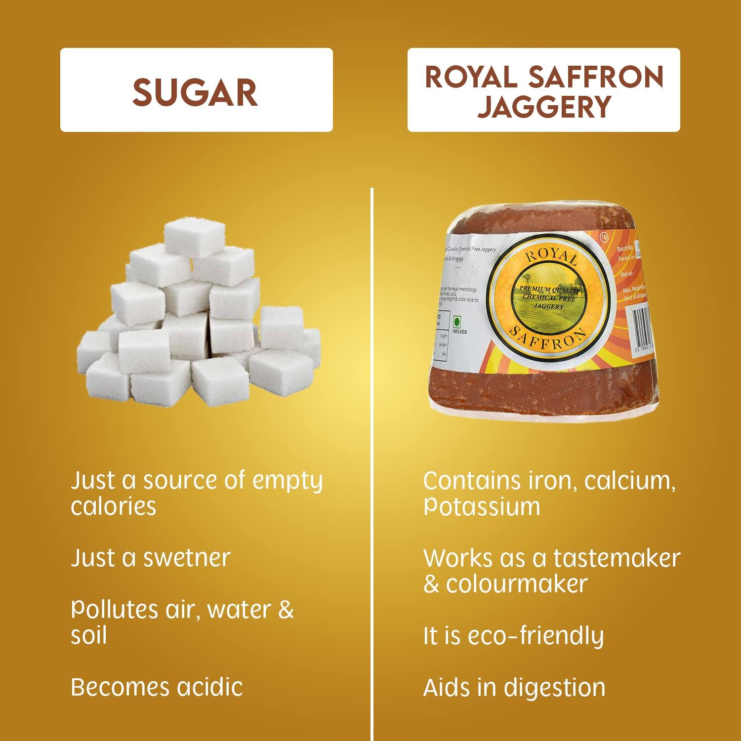 Royal Saffron Royal Saffron Chemical Free Jaggery Cubes 900g Natural Jaggery 100% Pure And Natural Gur 900 Grams pack