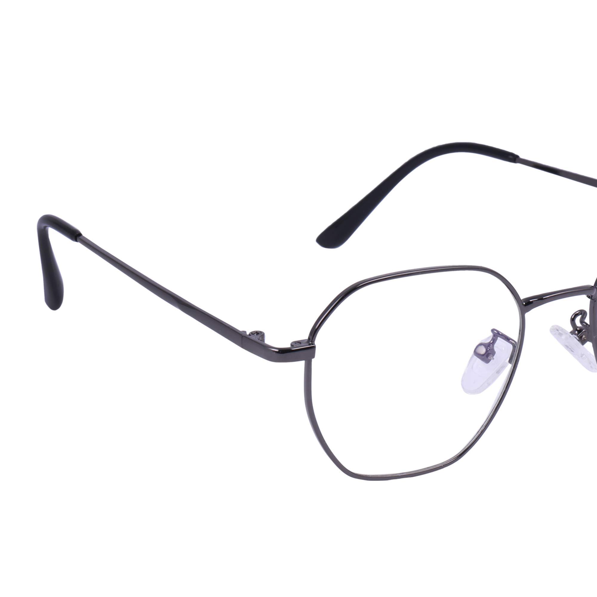 SPECS STORE EYEWEAR SPECS STORE EYEWEAR-Blue Cut Anti Reflected Computer Glasses in Full Rim Hexagon shape (GREY)