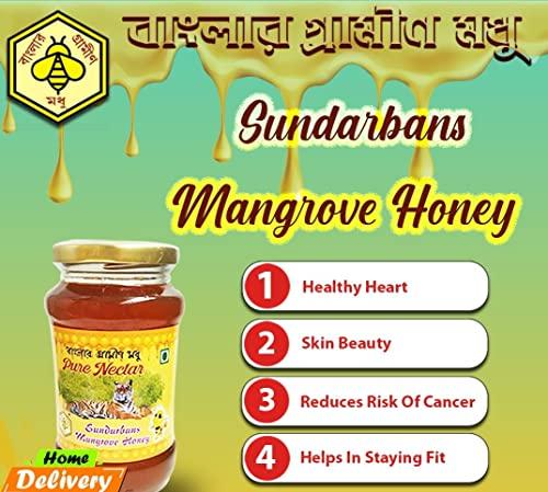 BANGLAR GRAMIN MADHU Sundarban Mangrove Honey 500 grms| Healthy Honey |100 % Pure Raw Comb Extracts |Unprocessed Unpasteurized | Golden Drops | Banglar Gramin Madhu| 500 Gms Pack