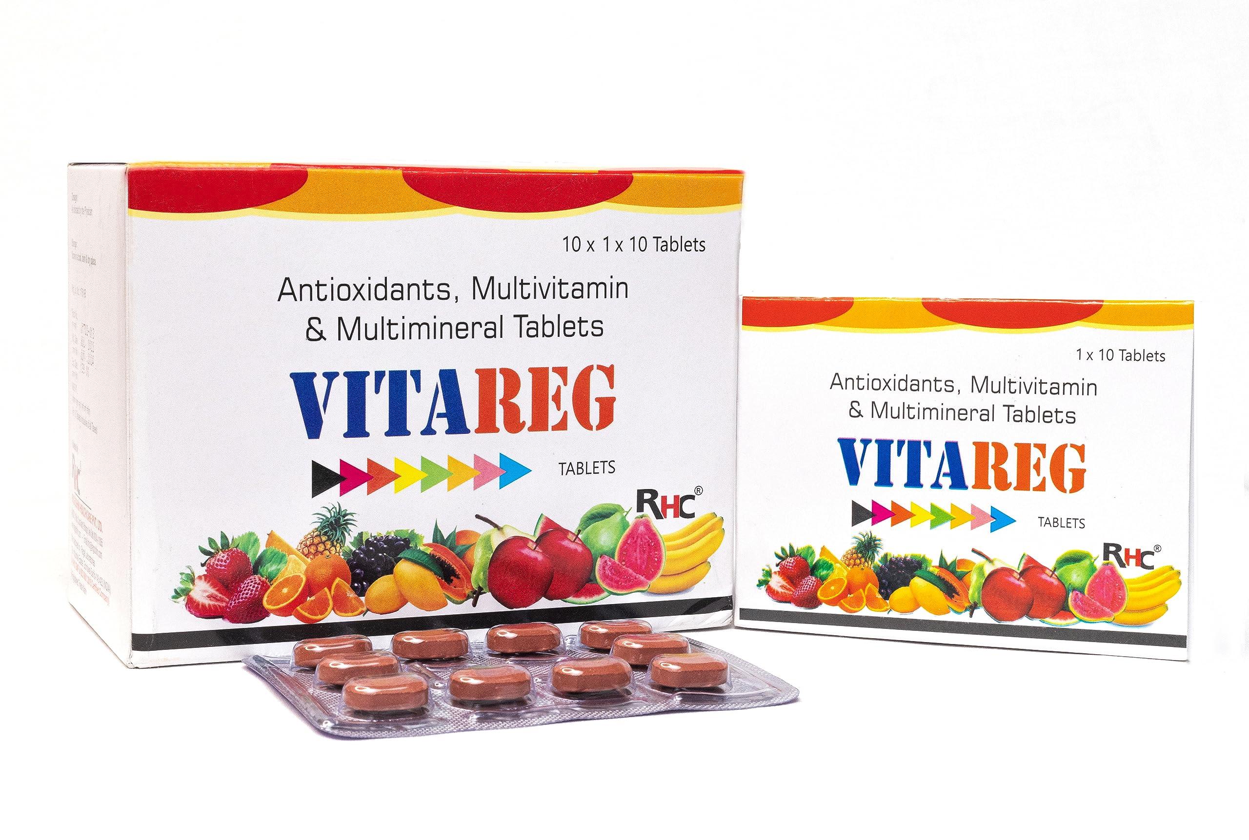 REGOSHIN HEALTHCARE PVT. LTD VITAREG Antioxidant Multivitamin & Multiminerals tablets (10 tablets)