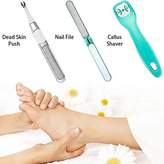 VIPREKHO VIPREKHO Pedicure Kit 8 in1 Set Foot Scrubber Callus dead skin Remover Shavers for Feet Foot File Tools Foot Scrub Foot Spa Salon Skin Cleaner Scrubber Skin Care Tools Pedicure Supplies