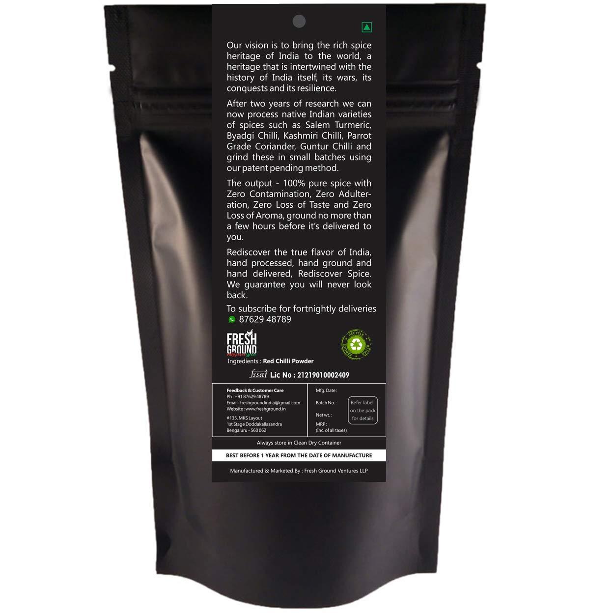 Fresh Ground Fresh Ground Guntur Chilli Powder/Authentic Guntur Teja Hot Spicy Chilli Power 400 gm with Zero Adulteration, Pure Spicy Lal Mirchi