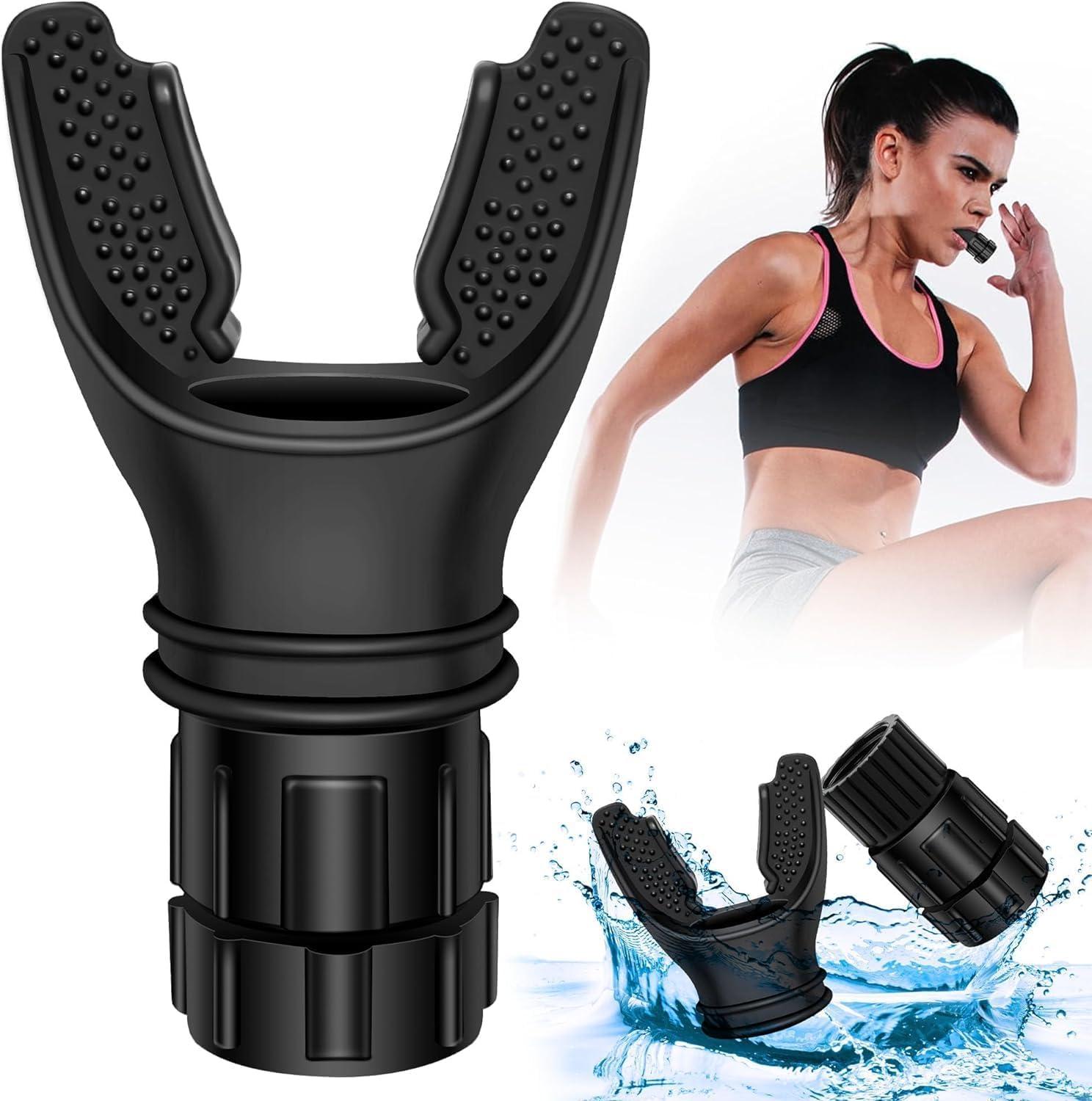 NUDFSY Oxyboost, Oxyflow Breathing Trainer Oxyboost Breathing Device, Portable Lung Exerciser Lungs Exercise Equipment Breathing Trainer, Oxy Boost For Men And Women Running Breathing Trainer (Black)