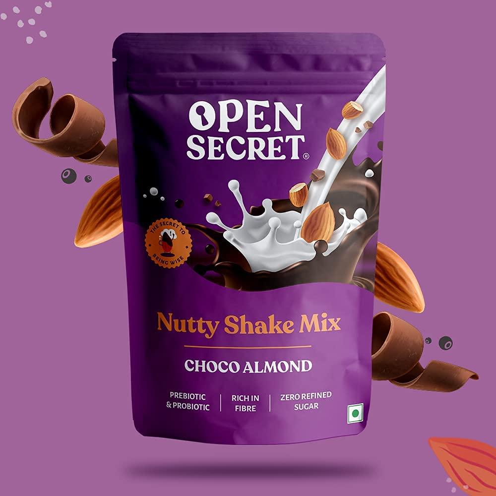 Open Secret Open Secret Snacks Combo|Chocolate Cold Drink and Muchies Combo|Low Calorie|Evening cool snacks items|Assorted Puff snacks and Choco Almond Sharbat powder