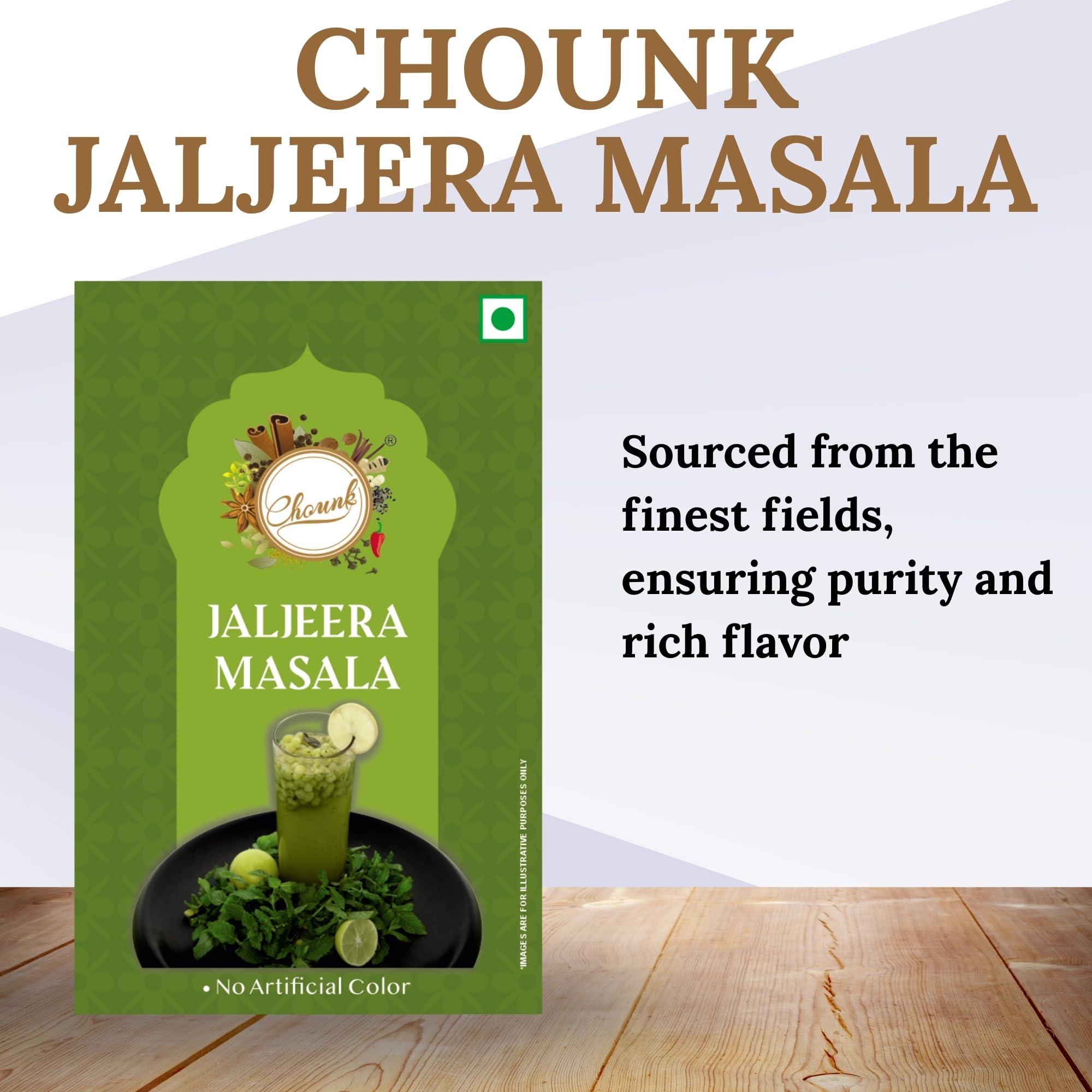 Chounk Chounk Chatpata Jaljeera/Jaljira Masala Powder 200 Grams (100g x 2 Pack) | Summer Drink Masala Powder | Hygienically Packed | No Preservatives | No Artificial Flavour Added