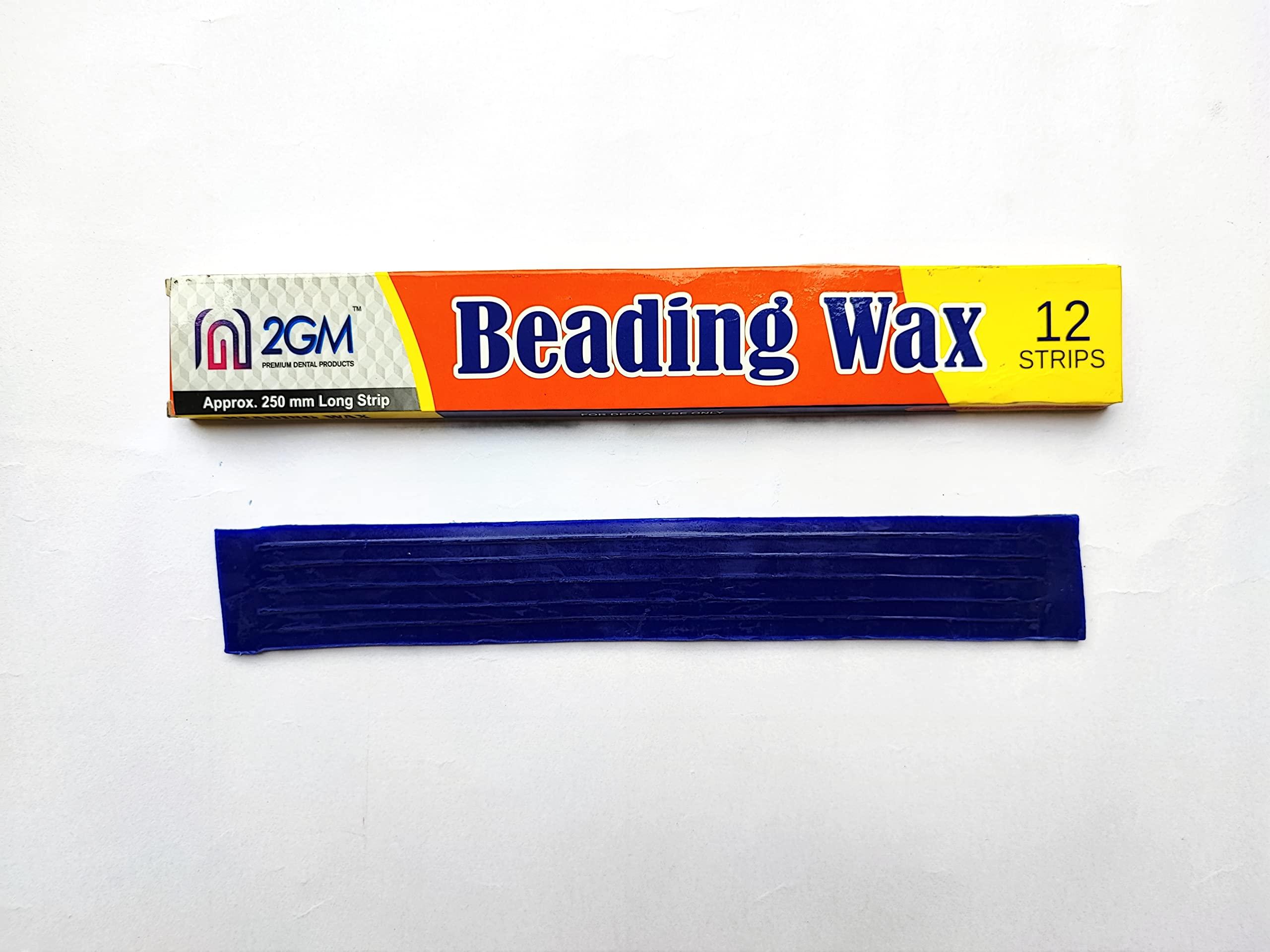2GM 2GM Dental Beading Wax - 12 Strips, Precise Dentistry Wax for Shaping & Casting, Used for Professional Grade Dental Modeling, Techniques & Dentistry Projects (Pack of 1)