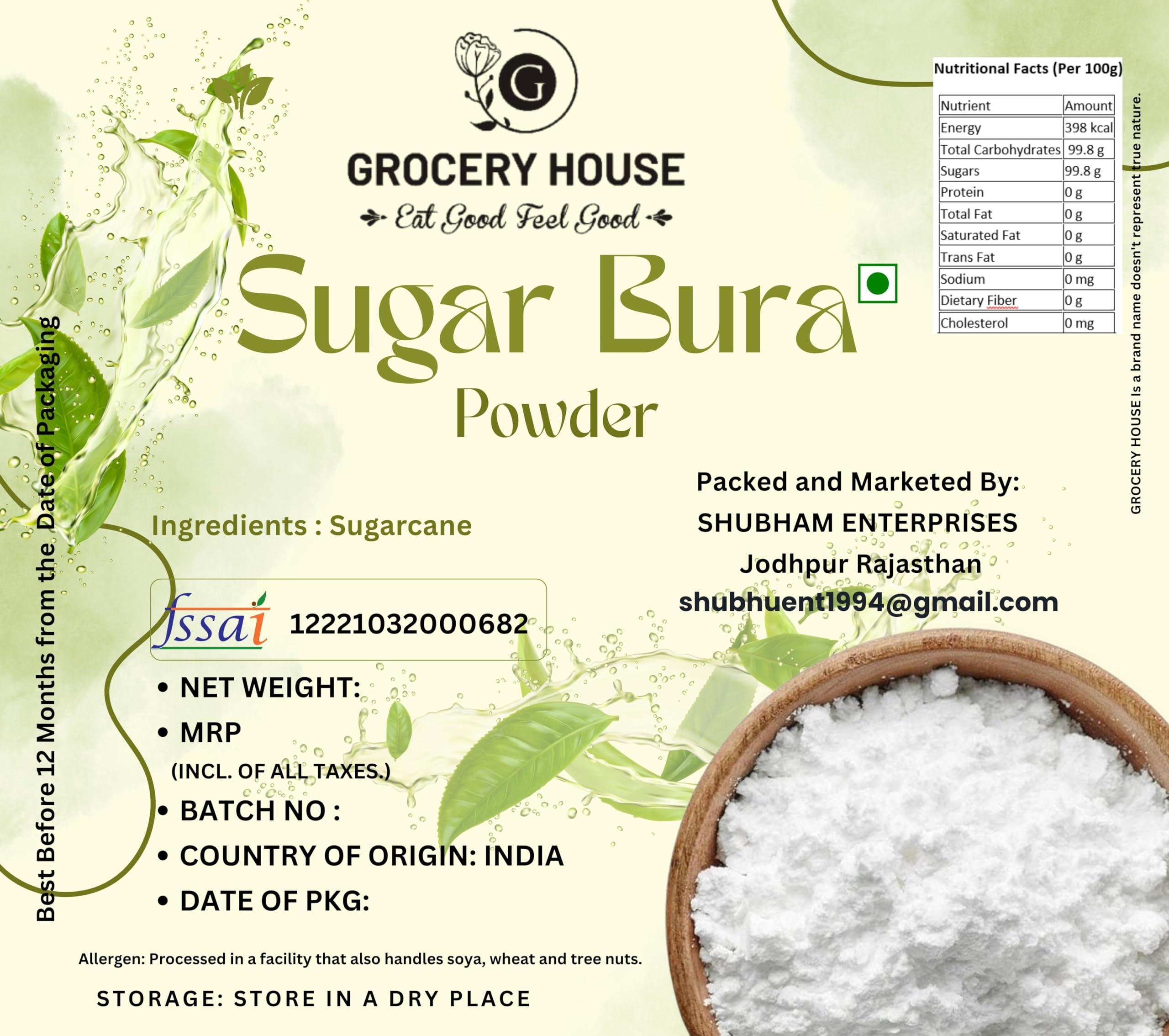 Grocery House Grocery House Sugar bura - Sulphurless White Sugar Powder (Pack of 2 kg)